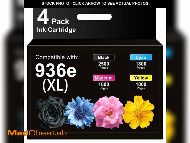 Lot 74-13717460 - Miss Deer 936XL 936e 936 Ink Cartridges,Compatible Replacement for HP 936 936e 936xl, Work with Offi...