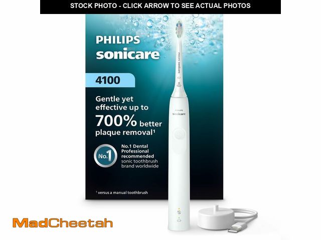 Lot 74-14063421 - Philips Sonicare 4100 Series Electric Toothbrush - Sonic Toothbrush with Advanced Sonic Technology, ...