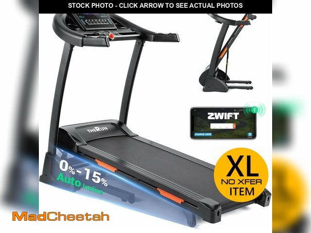 Lot 74-13076054 - THERUN Incline Treadmill, Treadmills for Running and Walking, 300 lbs Weight Capacity Folding Treadm...