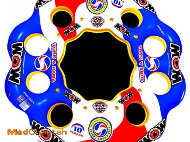 Lot 74-12029173 - WOW Sports - Tube A Rama - Inflatable Floating Island For Up To 10 people - Water Raft Tube For Adul...