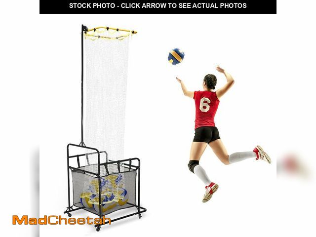 Lot 74-12866764 - Volleyball Training Equipment Portable Practice Net Equipment with Wheels and Ball Collection Bag St...