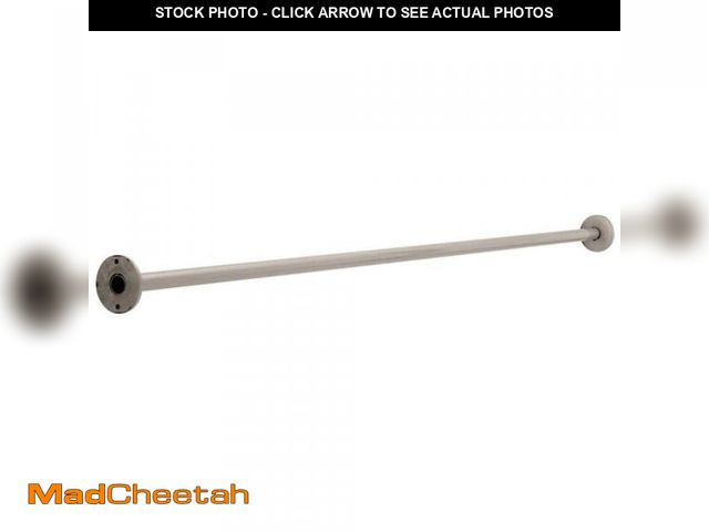Lot 74-6814058 - Franklin Brass 60 in. x 1 in. Beveled-Edge Stainless Steel Shower Rod in Brushed Nickel (DENT) - UNU...