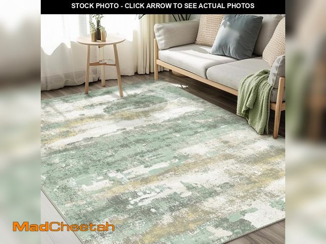 Lot 74-11547156 - BEIMO Area Rugs 5x7 for Living Room Bedroom, Modern Abstract Machine Washable Large Light Green Rug ...