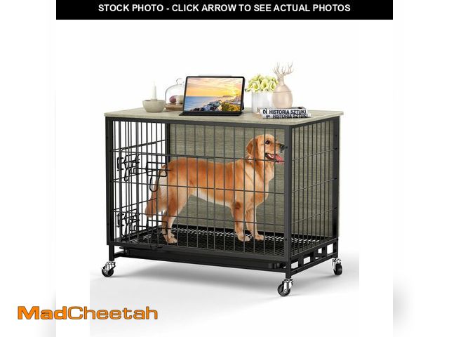 Lot 74-13800761 - 2024 New Dog Crate Furniture, Compact 27.2" Small Dog Dual-Entry Kennel Meets Elegant End Table, Eff...