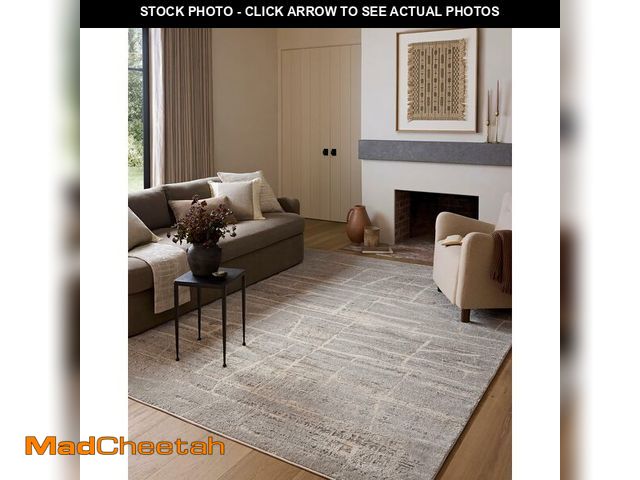 Lot 74-13844646 - Loloi Amber Lewis Monty Collection MOT-07 Natural/Mist 2'-7" x 4', .50" Pile Height, Area Rug - UNUS...