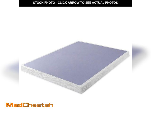 Lot 74-12163973 - ZINUS Metal Box Spring with Wood Slats, 4 Inch Mattress Foundation, Sturdy Steel Structure, Easy Ass...