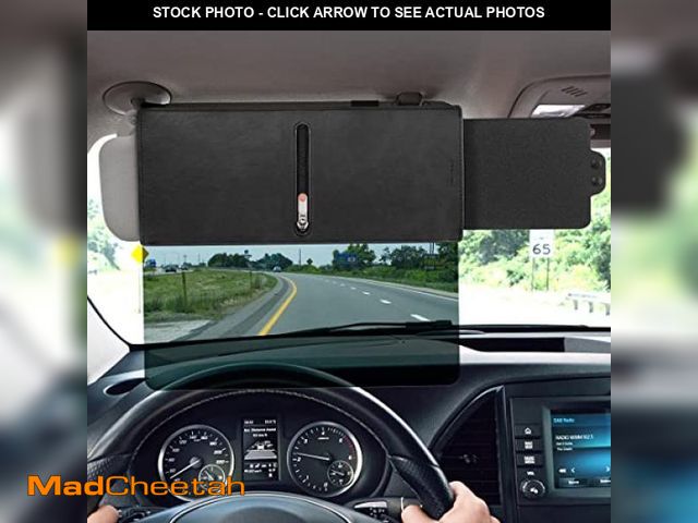 Lot 74-11558442 - Veharvim Polarized Sun Visor with Zipper Slider, Upgraded UV400 Car Sun Visor Extension with PC Lens...