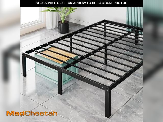 Lot 74-12096531 - Sweetcrispy Queen Bed Frame - Heavy Duty Metal Platform Bed Frames Queen Size with Storage Space Und...
