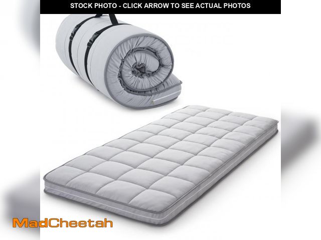 Lot 74-12247325 - Jamdok 4Inch Cot Mattress Topper,Gel Infused Memory Foam,Machine Washable Thickened Pillow Top Cover...