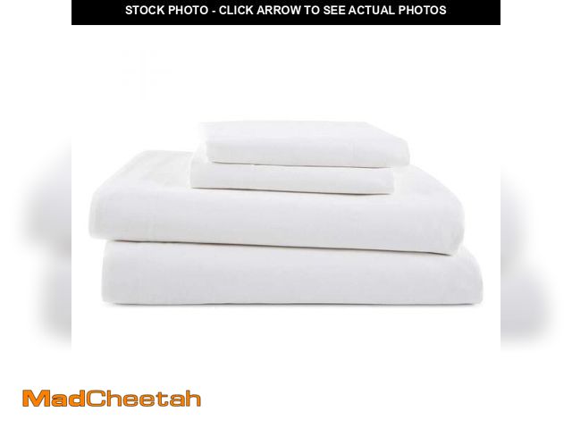 Lot 74-12312146 - Ready To Rest RV Twin XL Sheets (38 x 80) - White Solid, 4 Piece Dorm Sheet Set, 100% Egyption Cotto...
