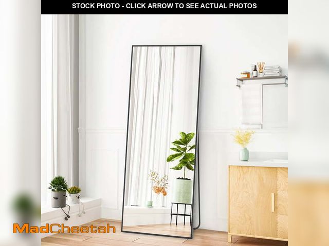 Lot 74-12548521 - CONCETTA 64"x21" Rectangle Full Length Mirror, Full Body Standing Mirror Floor Mirror, Black - UNUSE...
