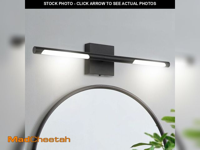 Lot 74-12706551 - TODOLUZ 24-Inch 5CCT LED Bathroom Light Fixture, 12W Black Wall Sconce Vanity Lighting Rotatable Tub...