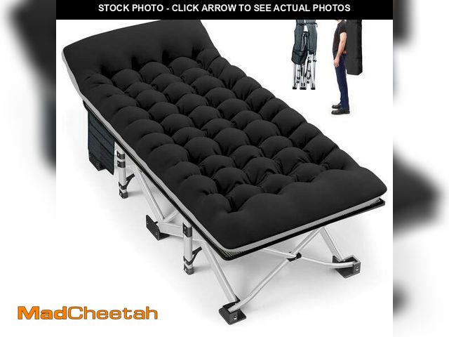 Lot 74-13059604 - (MATTRESS ONLY) GVDV Folding Camping Cot with 2 Sided Comfort Mattress, 1200D Double Layer Oxford Fo...