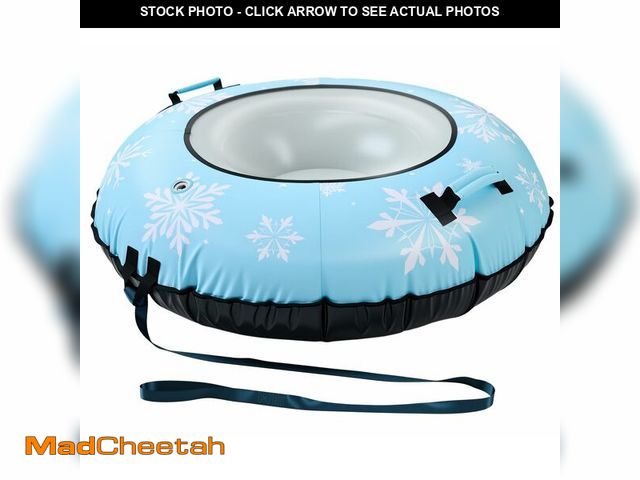 Lot 74-13575070 - SWRORDAWN 42" Heavy Duty Snow Tube 1 Pack with Canvas Cover for Adults, Inflatable Snow Tube Sled wi...