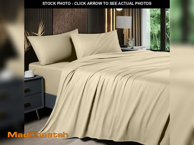 Lot 74-12459045 - Shilucheng 4 Piece King Sheet Sets, Cooling Sheets, Blend Rayon Derived from Bamboo, Deep Pocket Up ...