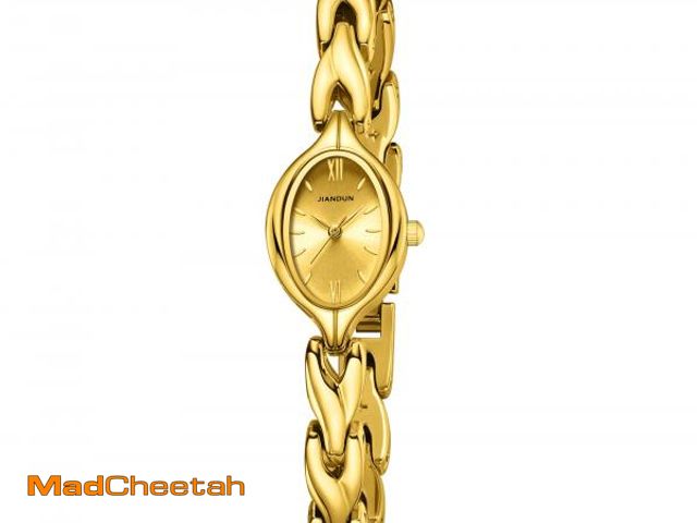 Lot 74-12437786 - JIANDUN Vintage Women's Oval Bracelet Watch, Waterproof Stainless Steel Band with Adjustment Tool, R...