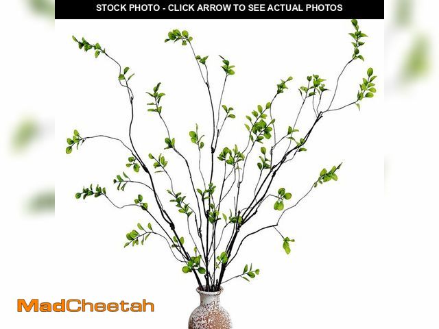 Lot 74-13541437 - Cherica 4 Pcs Artificial Ficus Branches Faux Eucalyptus Stems, 47.2 Inch Fake Greenery Stems Artific...