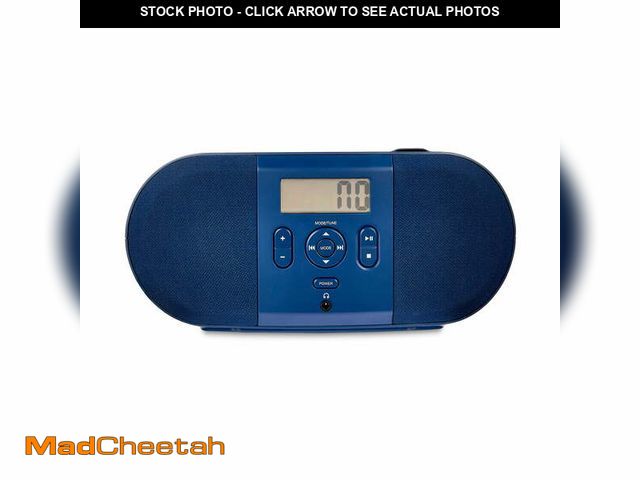 Lot 74-12686915 - onn. Portable CD Boombox with Digital FM Radio, Navy - UNUSED