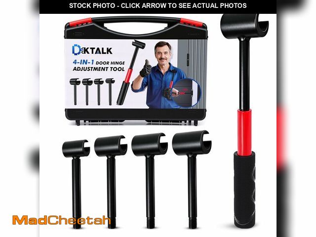 Lot 74-14425378 - DikTalk 4-in-1 Door Hinge Adjustment Tool for Residential &amp; Commercial, Heavy Duty Gap Adjusting...