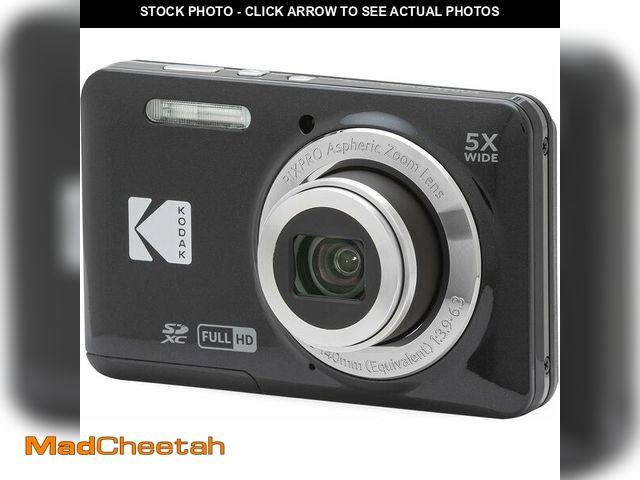 Lot 74-14591236 - KODAK PIXPRO FZ55 16MP Compact Digital Camera, 5X Optical Zoom, Black - UNUSED