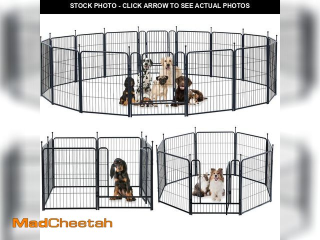 Lot 74-12693063 - Dog Playpen Portable Outdoor Dog Fence, Dog Playpen for Large/Medium/Small Dogs, Dog Fences for The ...