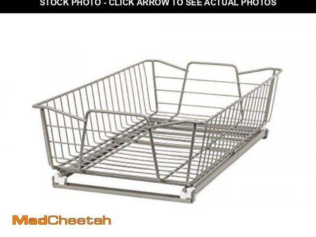Lot 74-12510019 - ClosetMaid 11 in. Pull Out Cabinet Organizer, Heavy Duty, Slide Out Pantry Shelves Drawers for Kitch...
