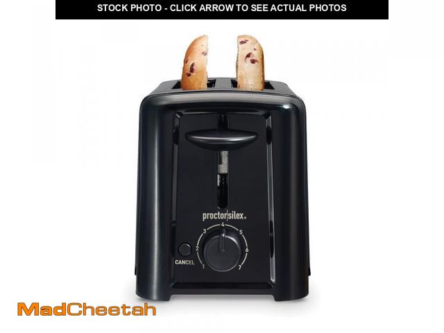 Lot 74-12521983 - Proctor Silex 2-slice Black Toaster With Toast Boost And Crumb Tray - UNUSED