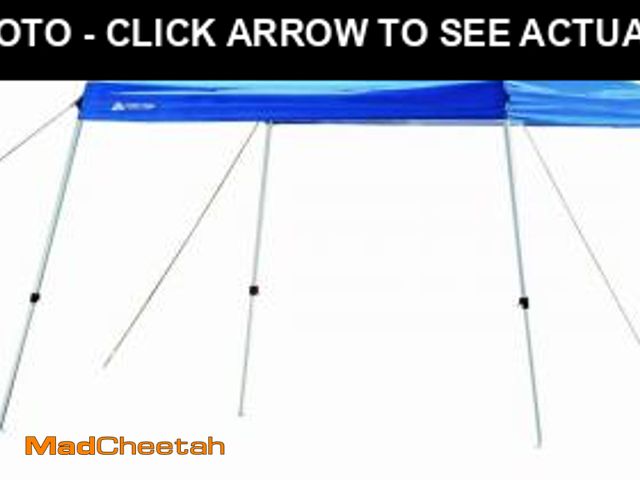 Lot 74-12405562 - Ozark Trail 10' x 10' Instant Slant Leg Pop-up Canopy, Outdoor Shading Shelter, Blue - UNUSED