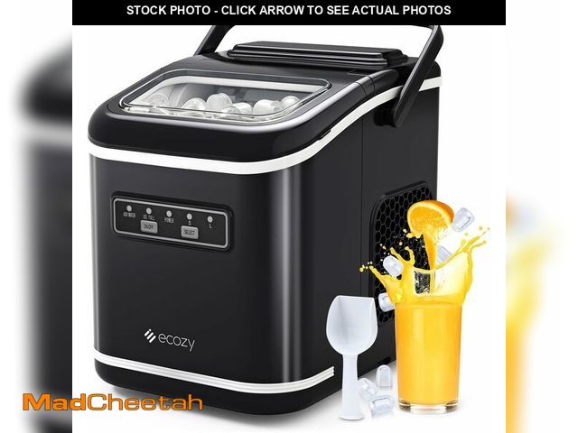 Lot 74-13331394 - ecozy Countertop Ice Maker, Portable, Self-Cleaning, 9 Bullet Ice Cubes in 6 Mins, 26lbs/24Hrs, Ice ...