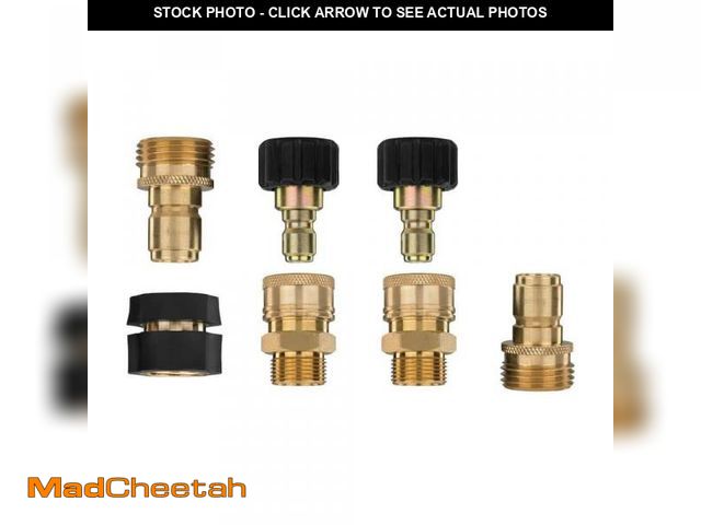 Lot 74-12142943 - 7-Piece Pressure Washer Quick Connect Upgrade Kit(MISSING 2 PIECES)  - UNUSED