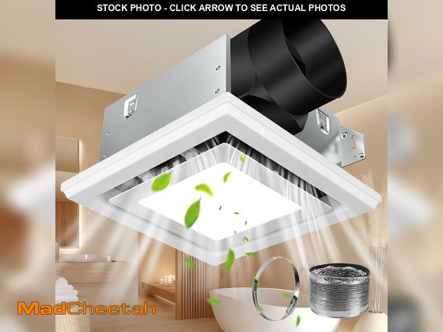 Lot 74-12712142 - Gaciban Bathroom Exhaust Fan with Light, 110 CFM Bath Ventilation Fans with 1200lm LED Light 3CCT Se...