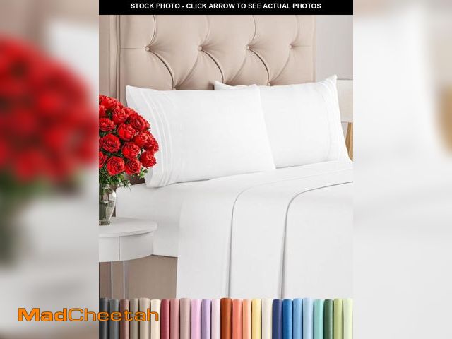 Lot 74-12308822 - King Size 4 Piece Sheet Set - Comfy Breathable &amp; Cooling Bed Sheets Set - Hotel Luxury Bedding f...