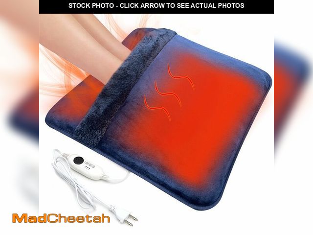 Lot 74-14146680 - Double Sided Electric Foot Warmer with LCD Display &amp; Machine Washable, Electric Feet Heating Pad...
