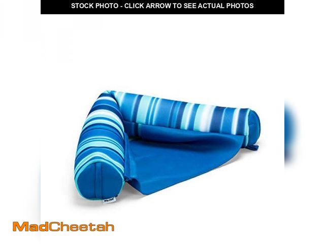 Lot 74-12136811 - Big Joe Noodle Sling No Inflation Needed Pool Seat with Armrests, Blurred Blue Double Sided Mesh, Qu...