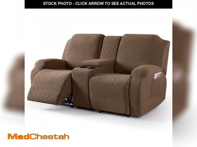 Lot 74-12314743 - VANSOFY Recliner Loveseat Cover with Middle Console Stretch Reclining Sofa Slipcover for 2 Seat Jacq...