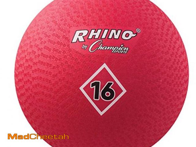 Lot 74-12137575 - Champion Sports 16 Inch Playground Ball - Durable 2-Ply Kickball with Textured Grip - Red - UNUSED