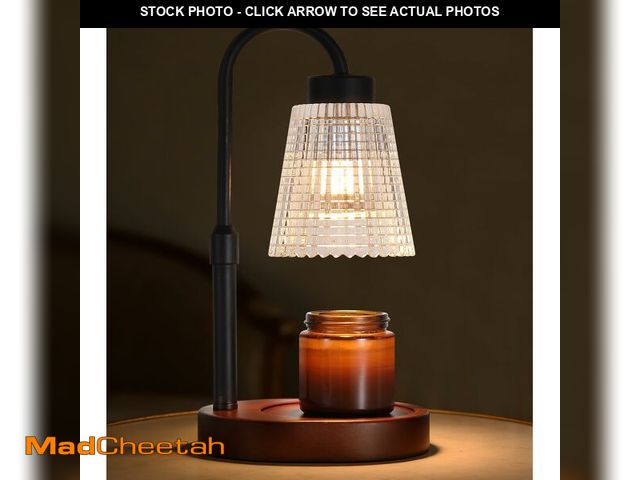 Lot 74-13545818 - MEIXISUE Black Candle Warmer Lamp WithTimer and Dimmer,Fragrance Electric Wax Melt Warmer with 2 Bul...