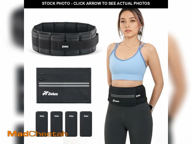 Lot 74-14274679 - ZELUS Weighted Belt, 0-6 lb Z-Fit Adjustable Weighted Belt for Men Women with 9 Removable Silicone S...