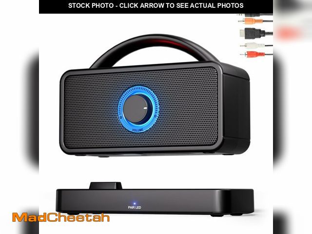 Lot 74-14379175 - ClaspVital 5.8Ghz Wireless Speakers for TV, 30-hrs Playtime, Portable TV Speakers for Hard of Hearin...