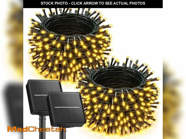 Lot 74-12451572 - Brightown 2 Pack Solar String Lights for Outside, 92Ft 240 LED Solar Lights Outdoor Waterproof with ...