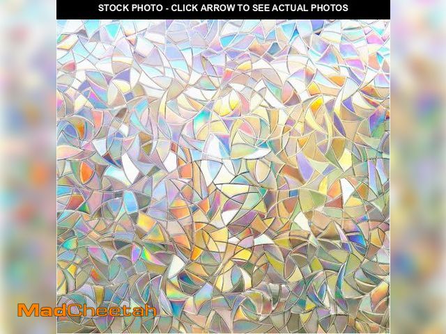 Lot 74-12137957 - rabbitgoo Window Privacy Film Rainbow Film Decorative Window Sticker, 3D Static Stained Glass Cling ...