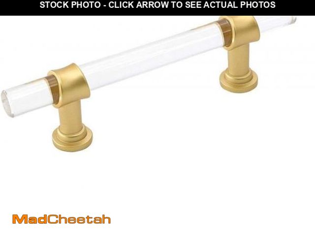 Lot 74-11550554 - goldenwarm 5 Pack 3 Inch Acrylic Drawer Pulls Gold Cabinet Handles Acrylic Cabinet Pulls Clear Glass...