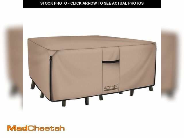 Lot 74-14154135 - ULTCOVER 600D Tough Canvas Rectangular Patio Furniture Cover - Waterproof Outdoor Table and Chair Co...