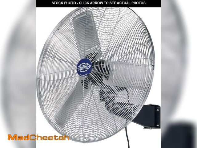 Lot 74-11987753 - Global Industrial Deluxe Wall Mount Fan, 30" Diameter, Fixed and Oscillating Head, 3 Speed, 10,000 C...