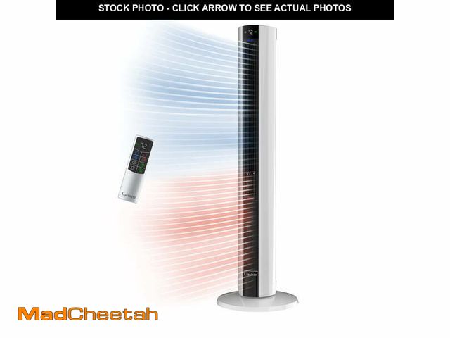 Lot 74-14350911 - Lasko 42" 1500W All Season Tower Fan &amp; Space Heater with Timer and Remote, White, FH500 - UNUSED