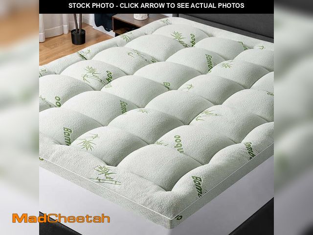 Lot 74-14584902 - Mattress Topper King Size Bed,Bamboo Extra Thick Mattress Pad Cover Soft Plush Noiseless Down Altern...