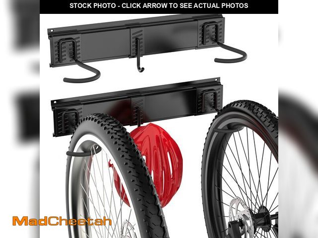 Lot 74-14433073 - Ultrawall Bike Rack, Garage Bike Rack Wall Mount for 2 Bicycle and 1 Helmet, Heavy Duty Bike Storage...