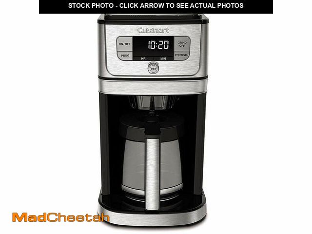 Lot 74-12857374 - Cuisinart DGB-800 Fully Automatic Burr Grind &amp; Brew, 12-Cup Glass, Silver - USED