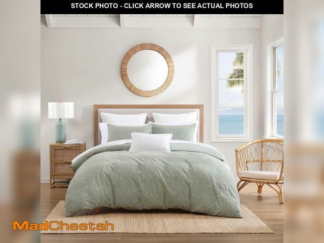 Lot 74-13710671 - Tommy Bahama - Comforter Set, Super Soft Yarn Dyed Bedding with Matching Shams, Serene Inspired Room...