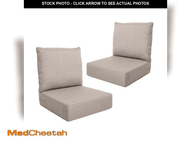 Lot 74-14291494 - (MISSING BOTTOM CUSHIONS) Bellefurn Duraolex 22 in. W x 24 in. D x 6 in. Thick 4-Piece Deep Seating ...